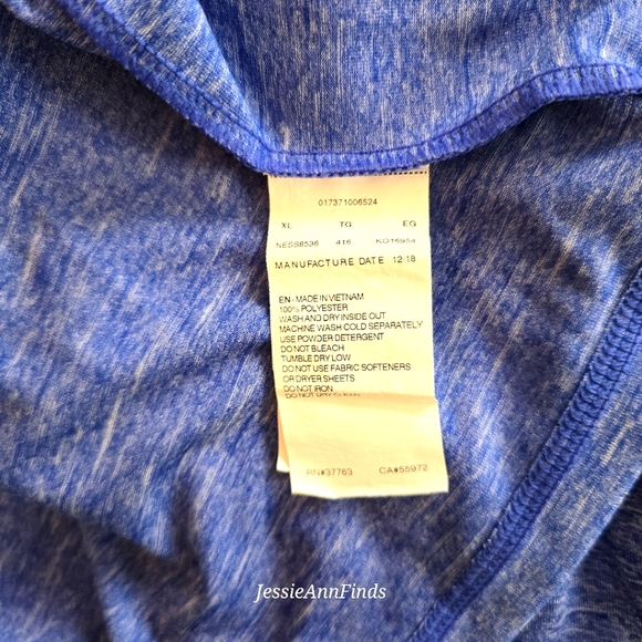 Nike Swim Blue Dri-Fit UPF 40+ Rash Guard Short Sleeve Shirt Men's Size XL - Picture 3 of 10